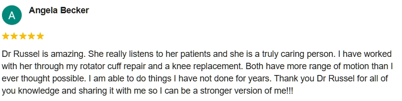 5-star Google review from Angela praising Empower Therapeutics.